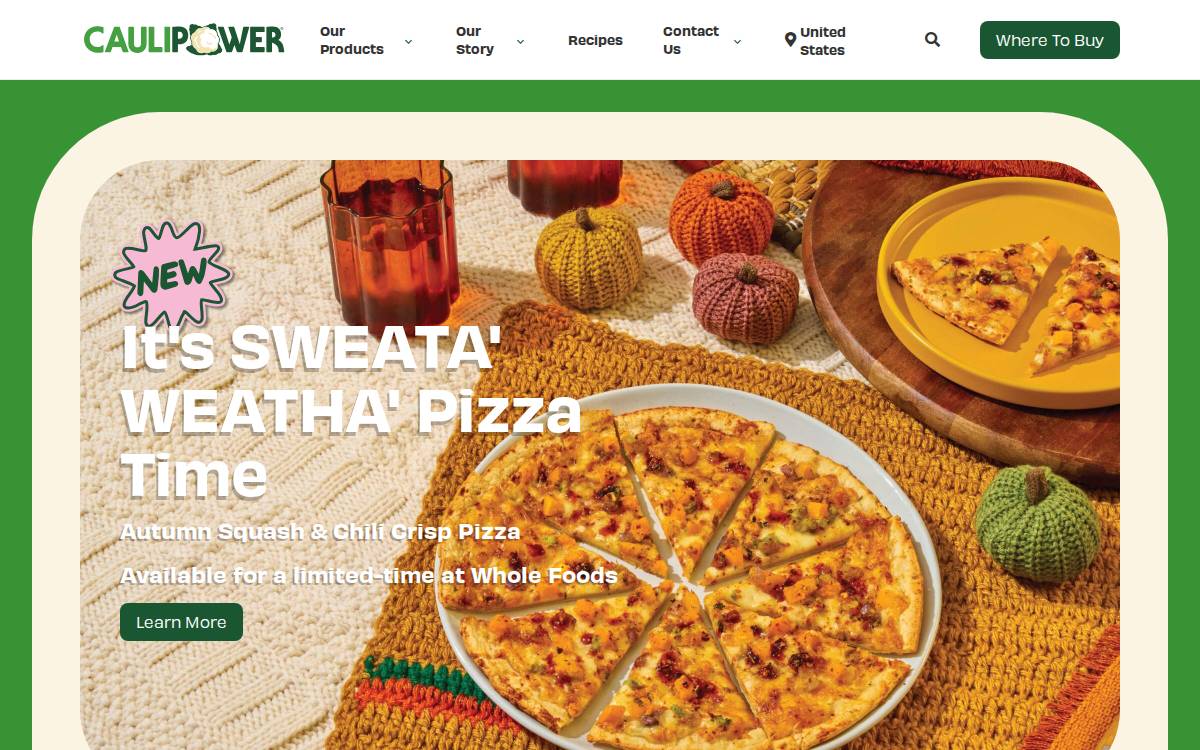 Caulipower website preview