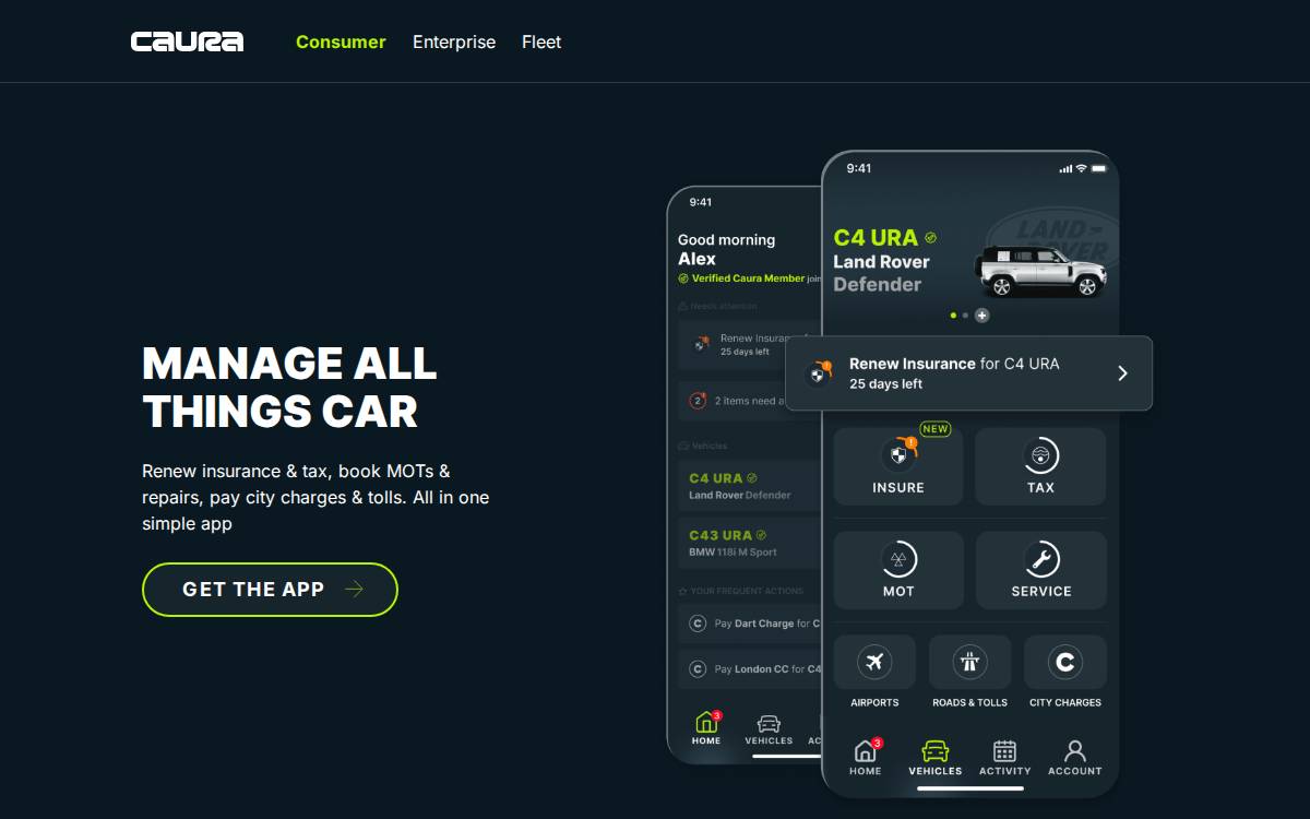 Caura website preview
