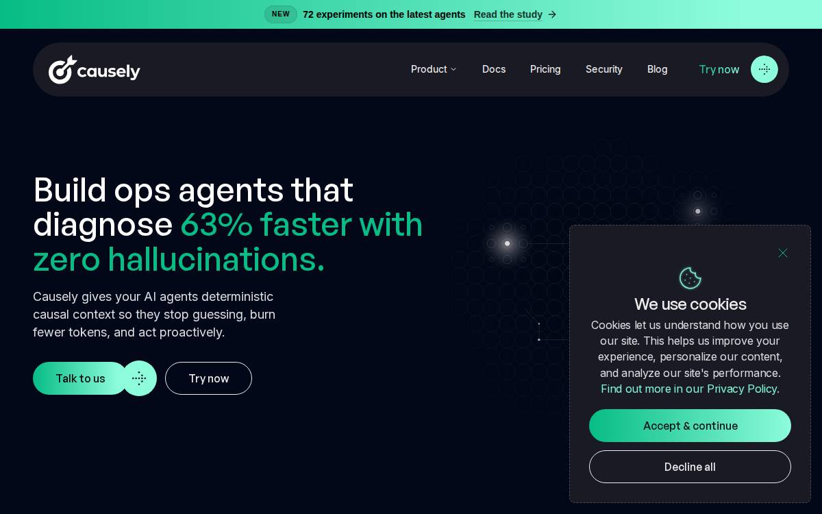 Causely website preview