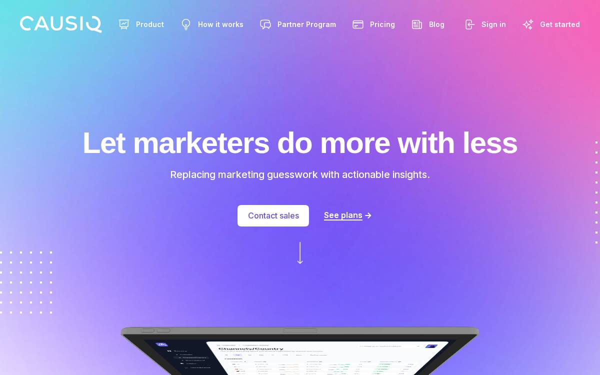 Causiq website preview