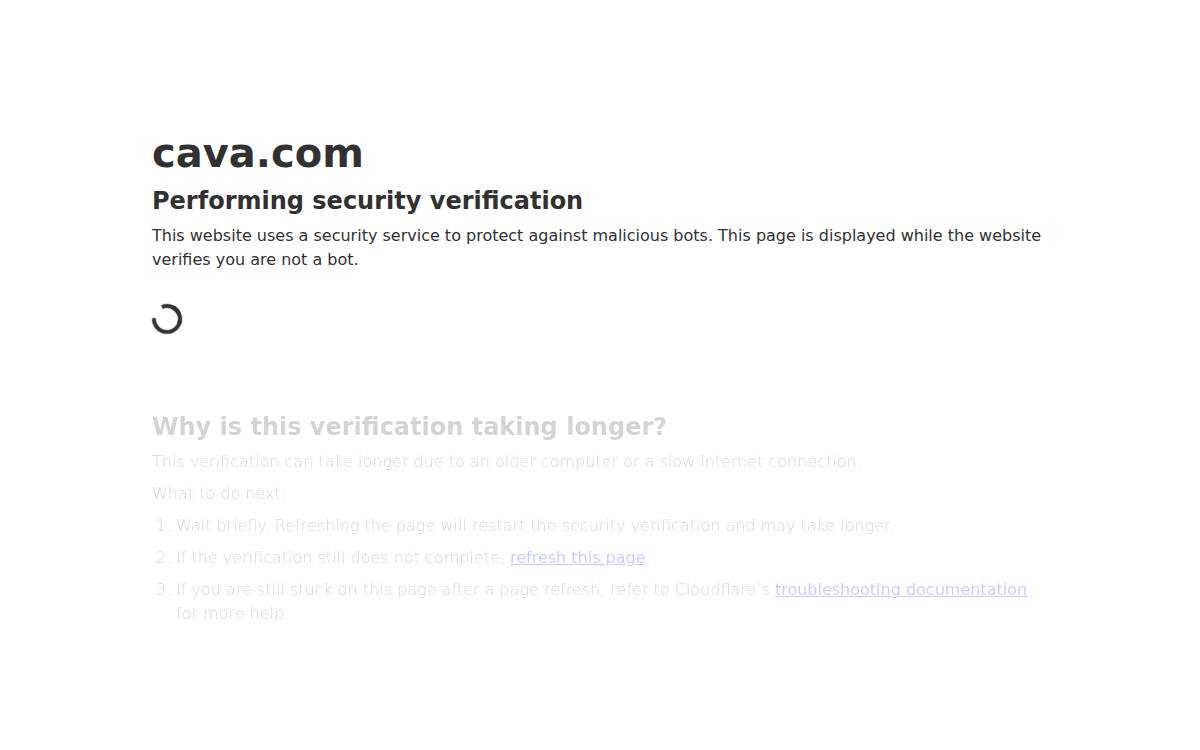 Cava website preview