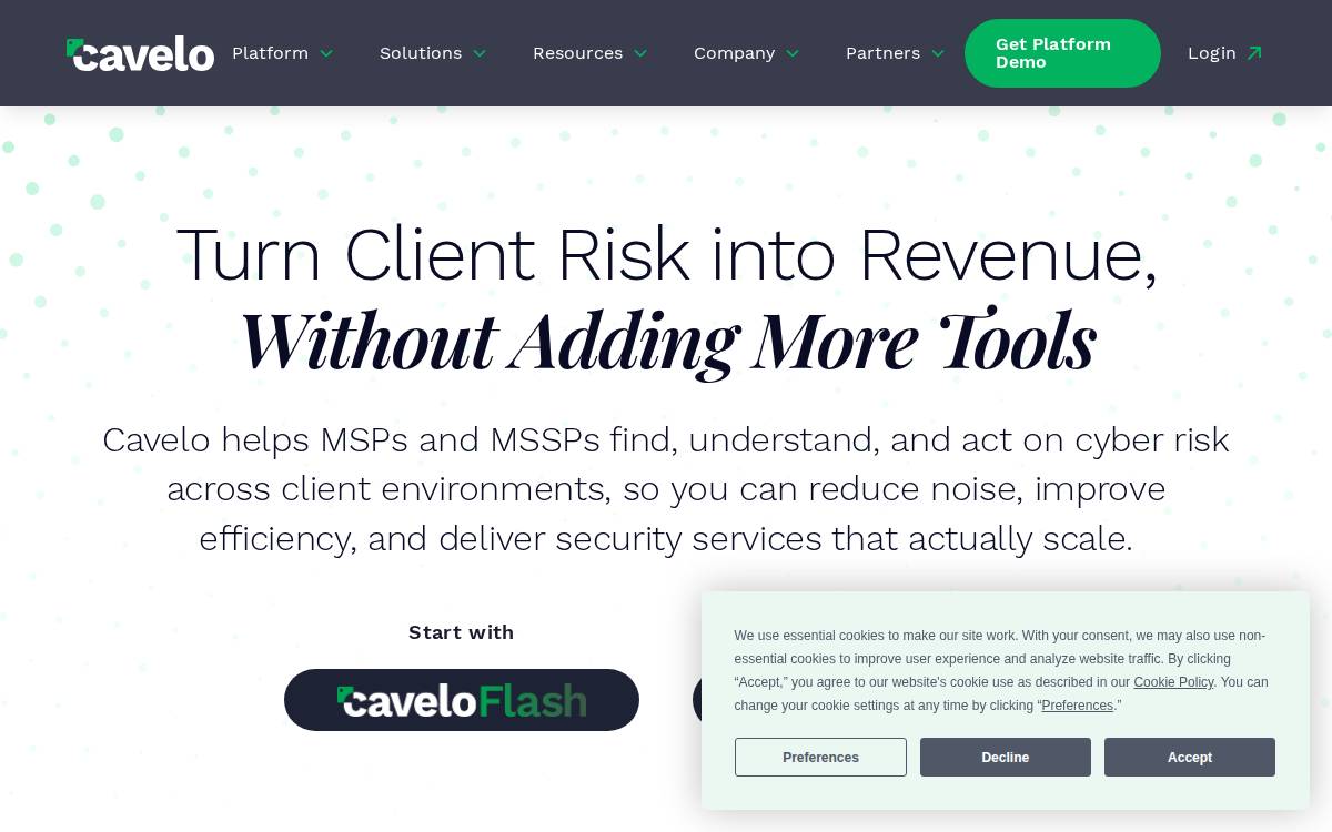 Cavelo website preview