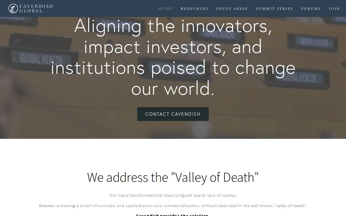 Cavendish Global website preview