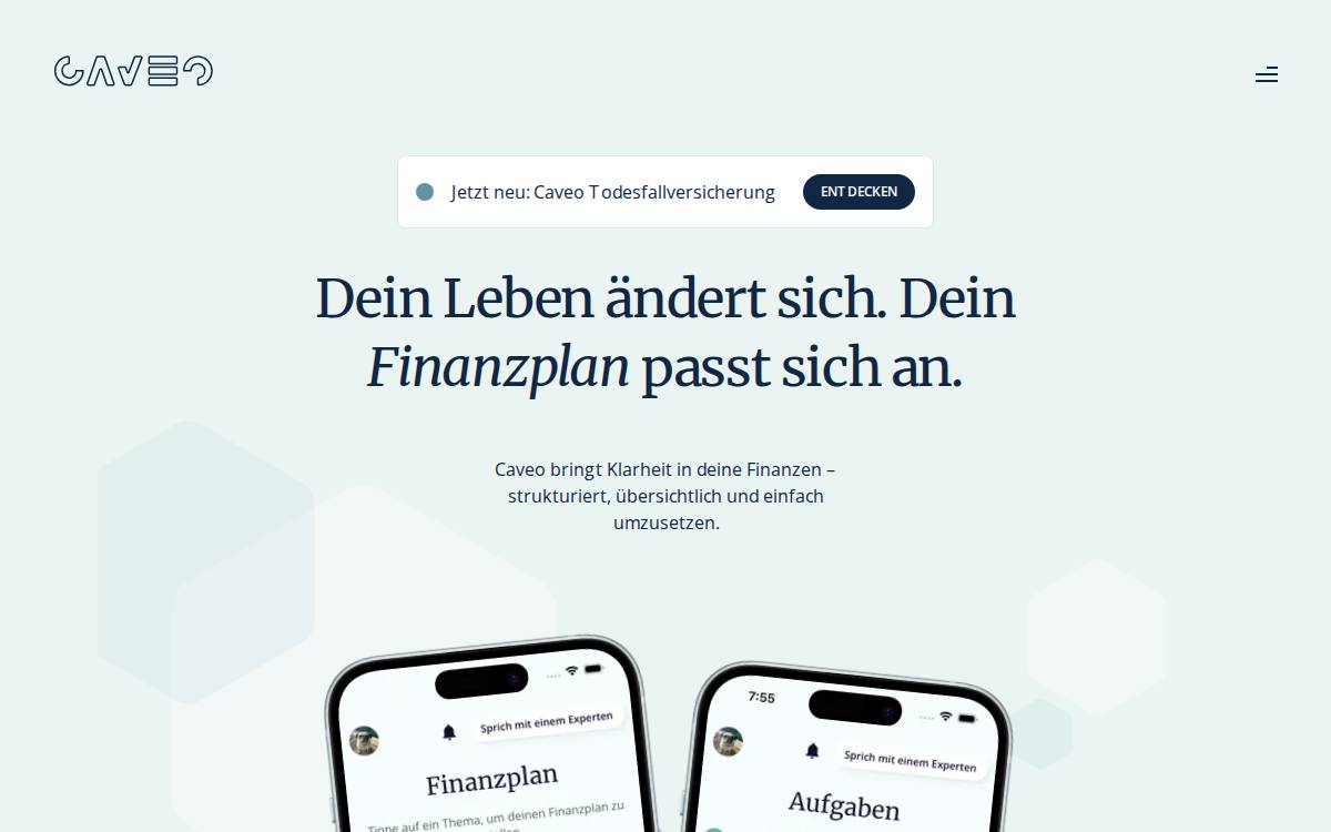 Caveo website preview