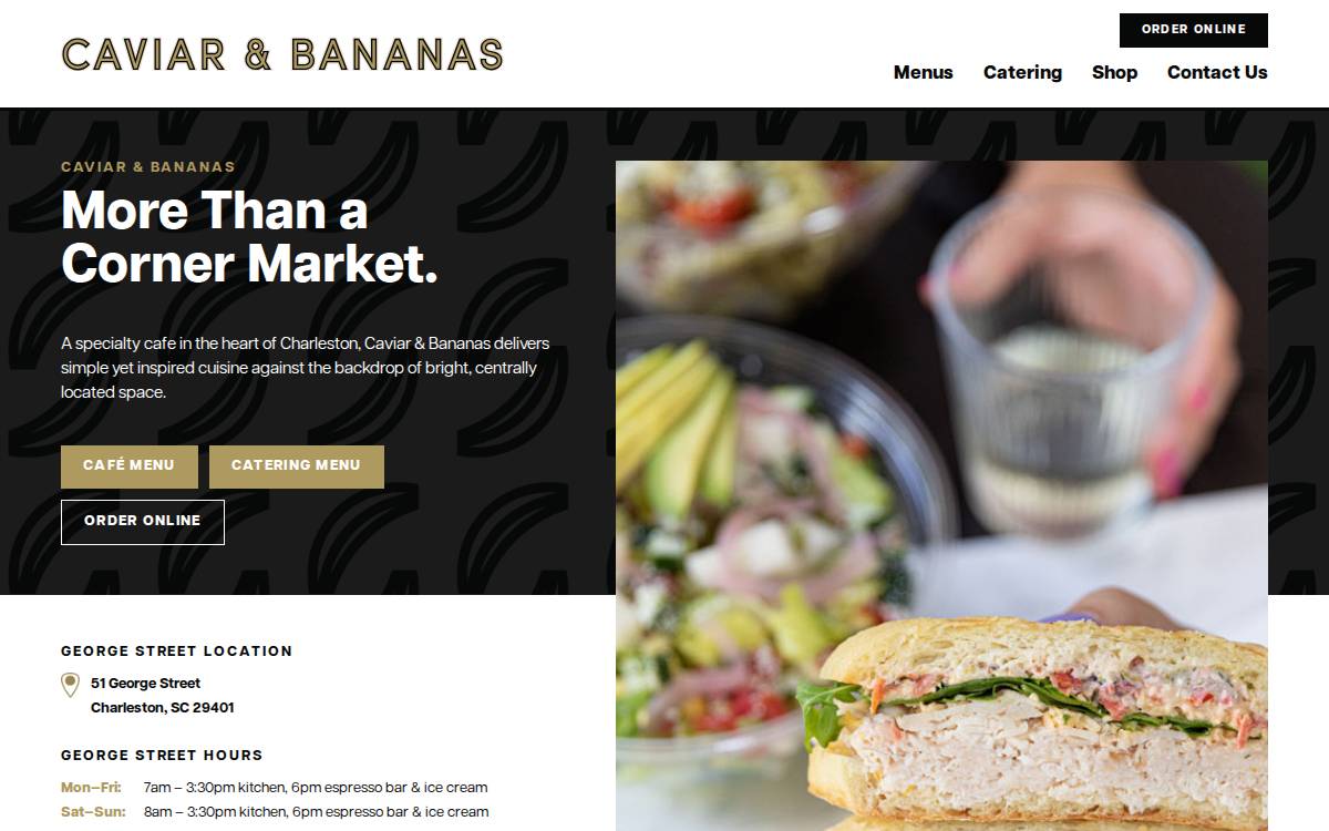 Caviarandbananas website preview