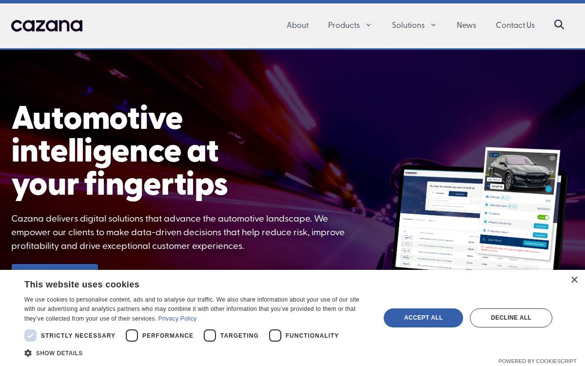 Cazana website preview