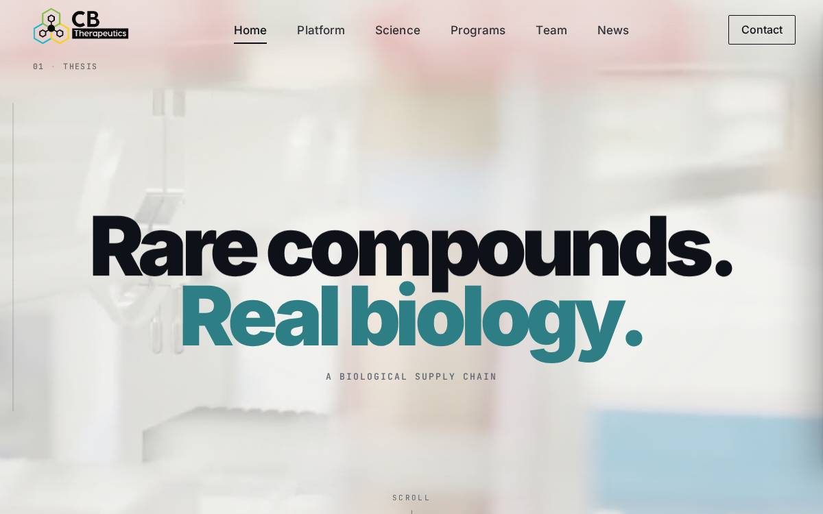CB Therapeutics website preview