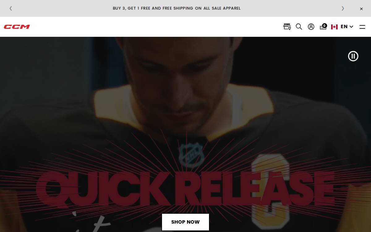Ccm Hockey website preview