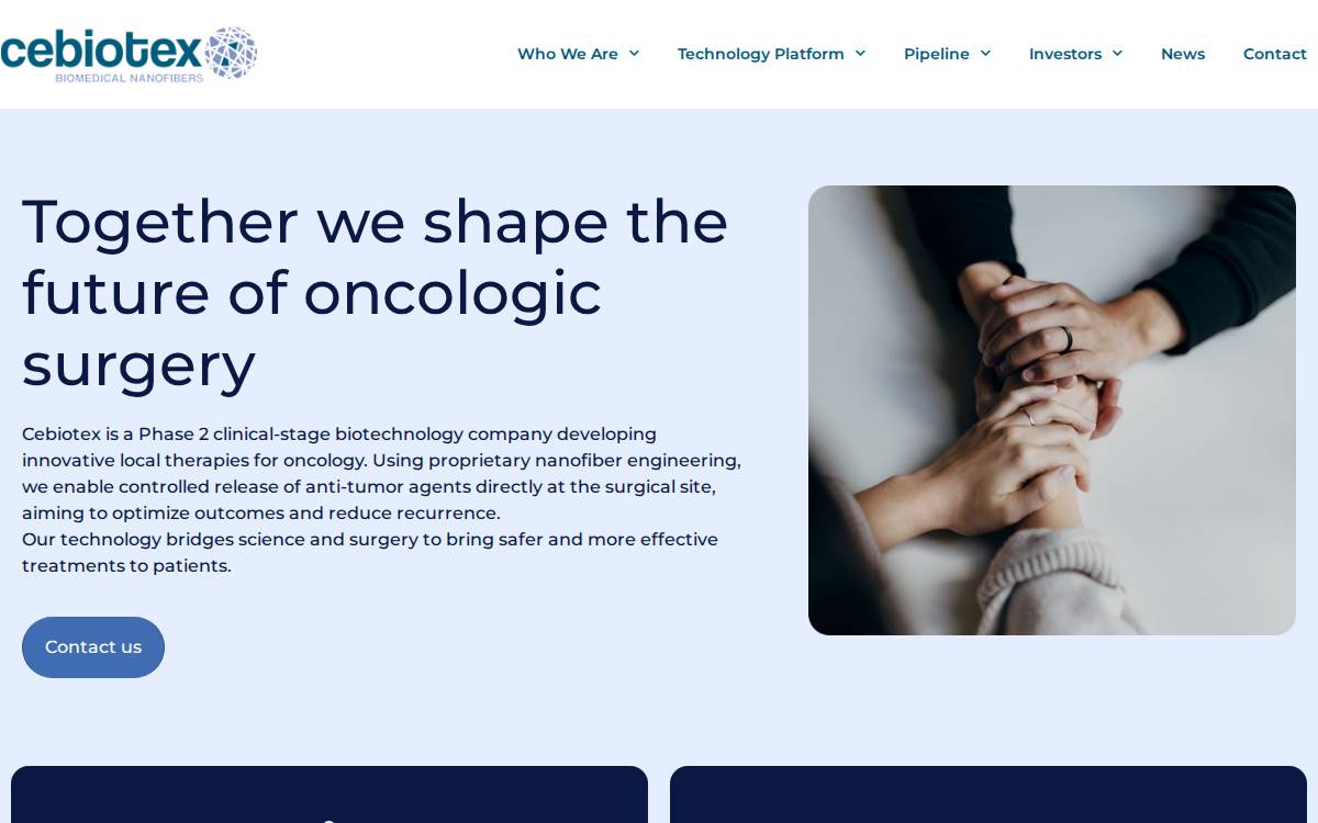 Cebiotex website preview