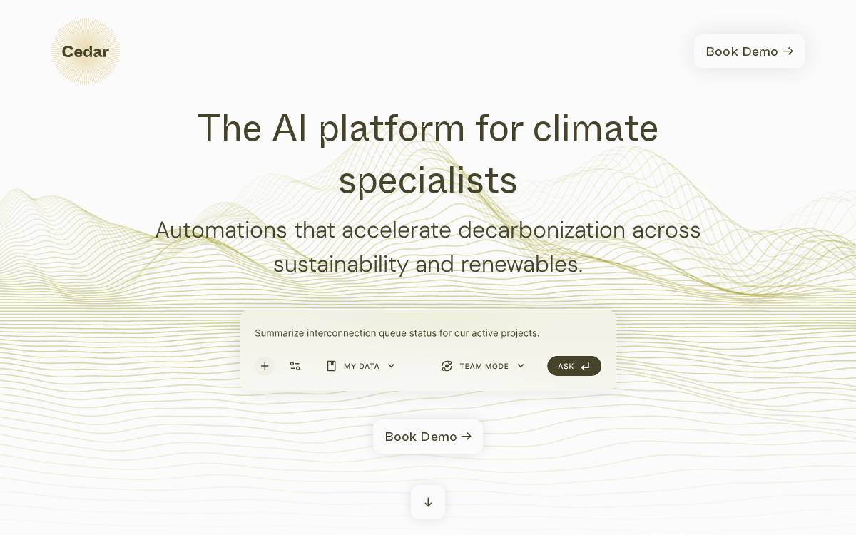 Cedar website preview