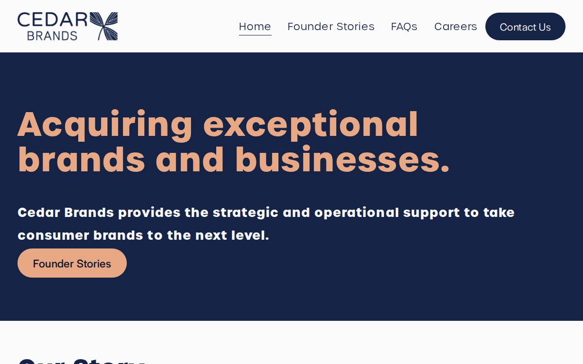 Cedarbrands website preview