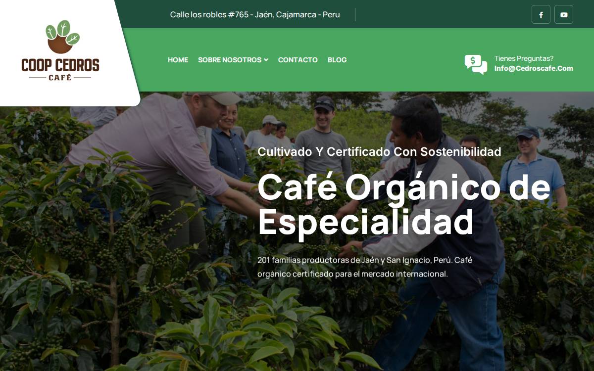 Cedros Café website preview