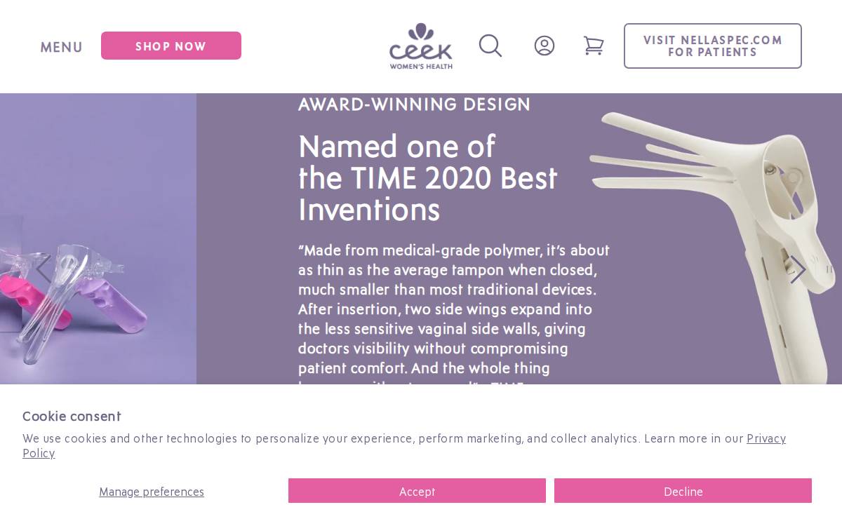 Ceek Women's Health website preview