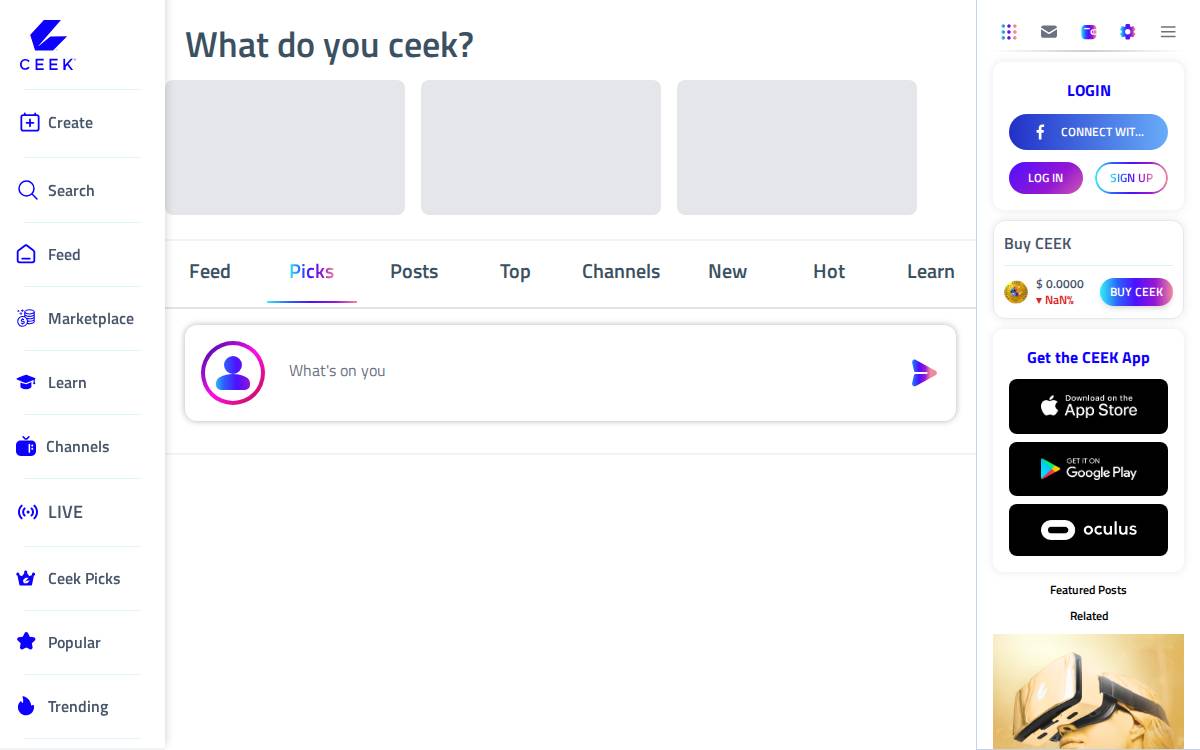 Ceek website preview