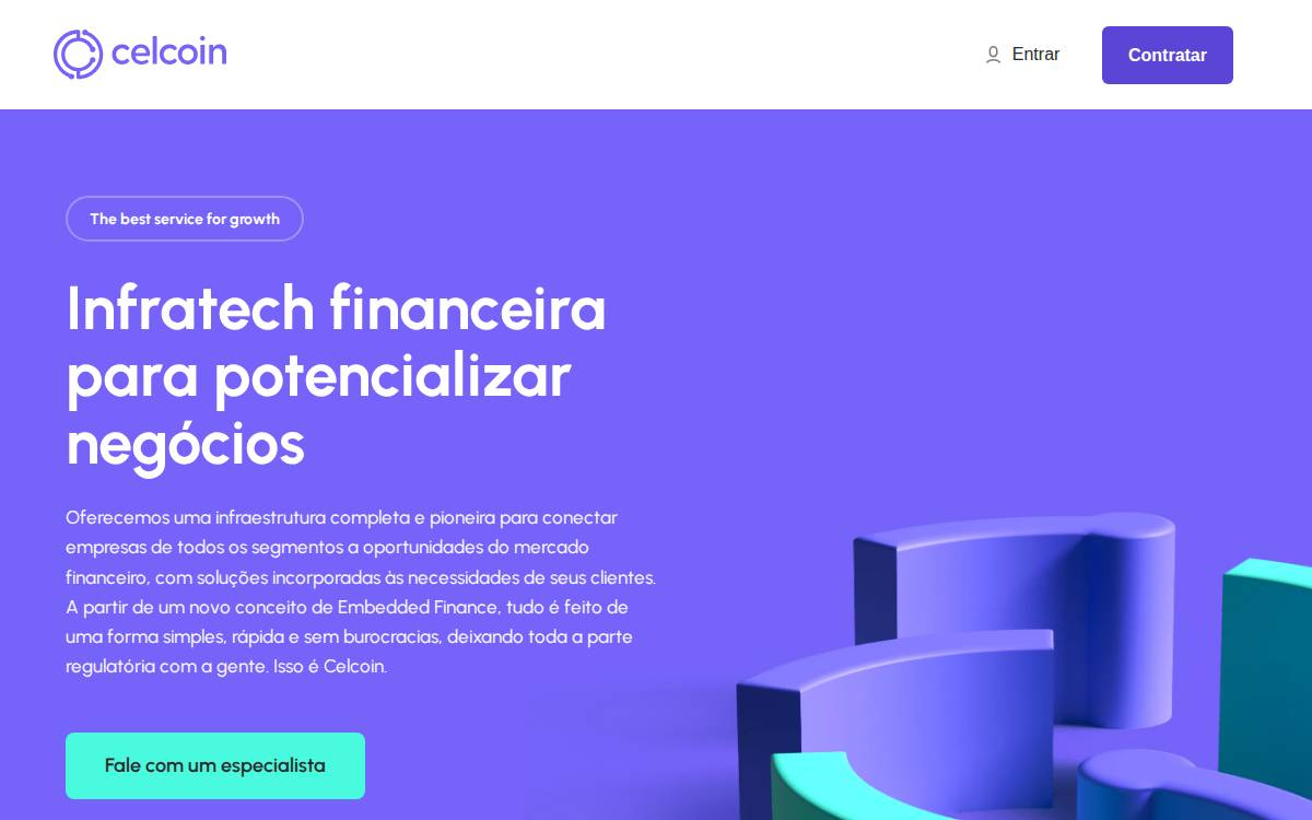 Celcoin website preview
