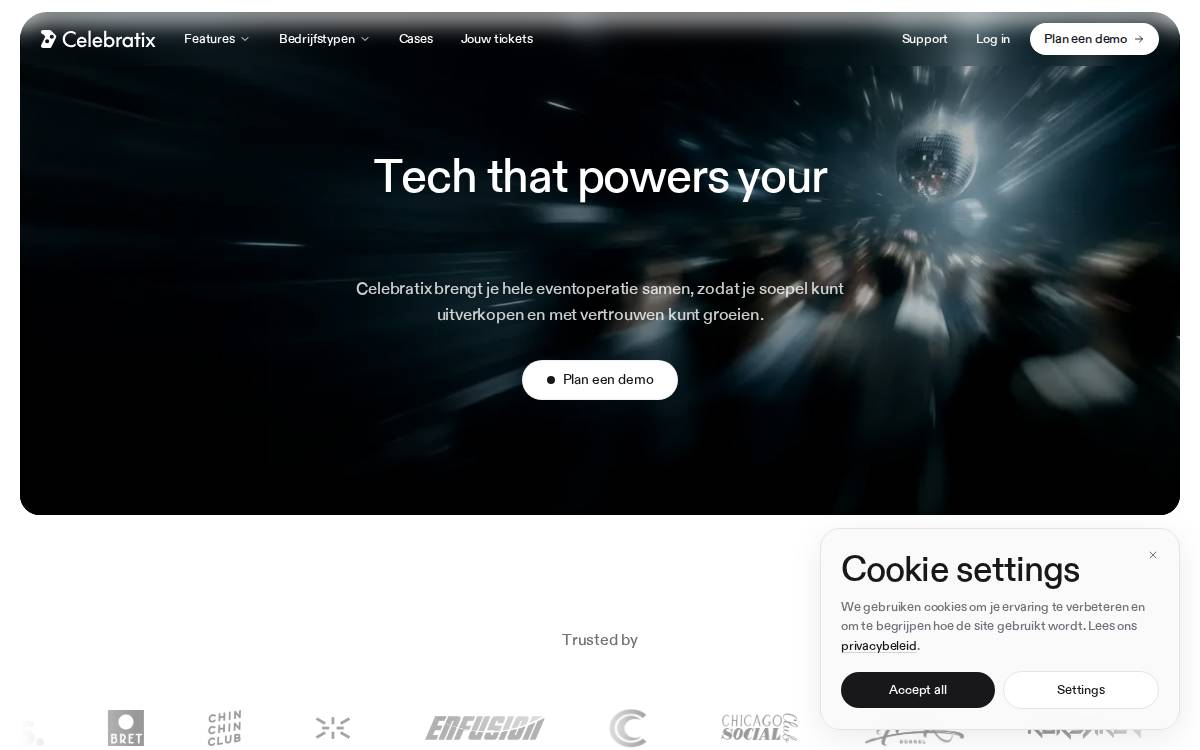Celebratix website preview