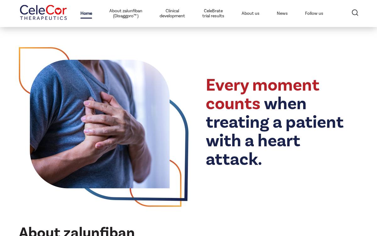 CeleCor Therapeutics website preview