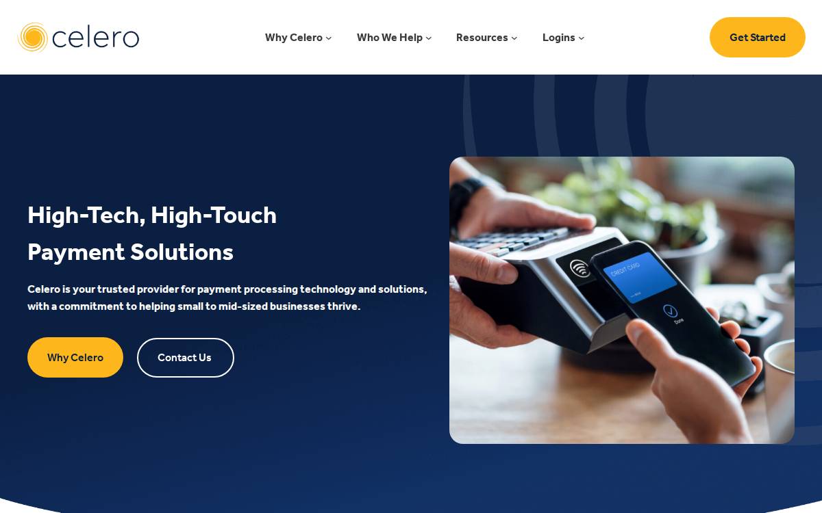 Celero Commerce website preview