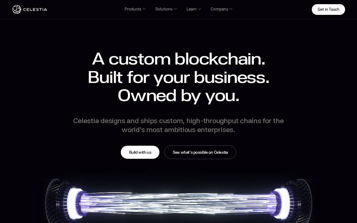 Celestia website preview