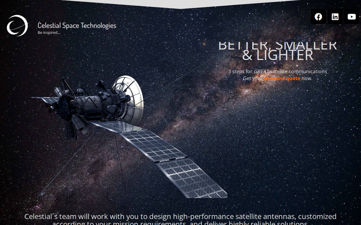 Celestial Space Technologies website preview
