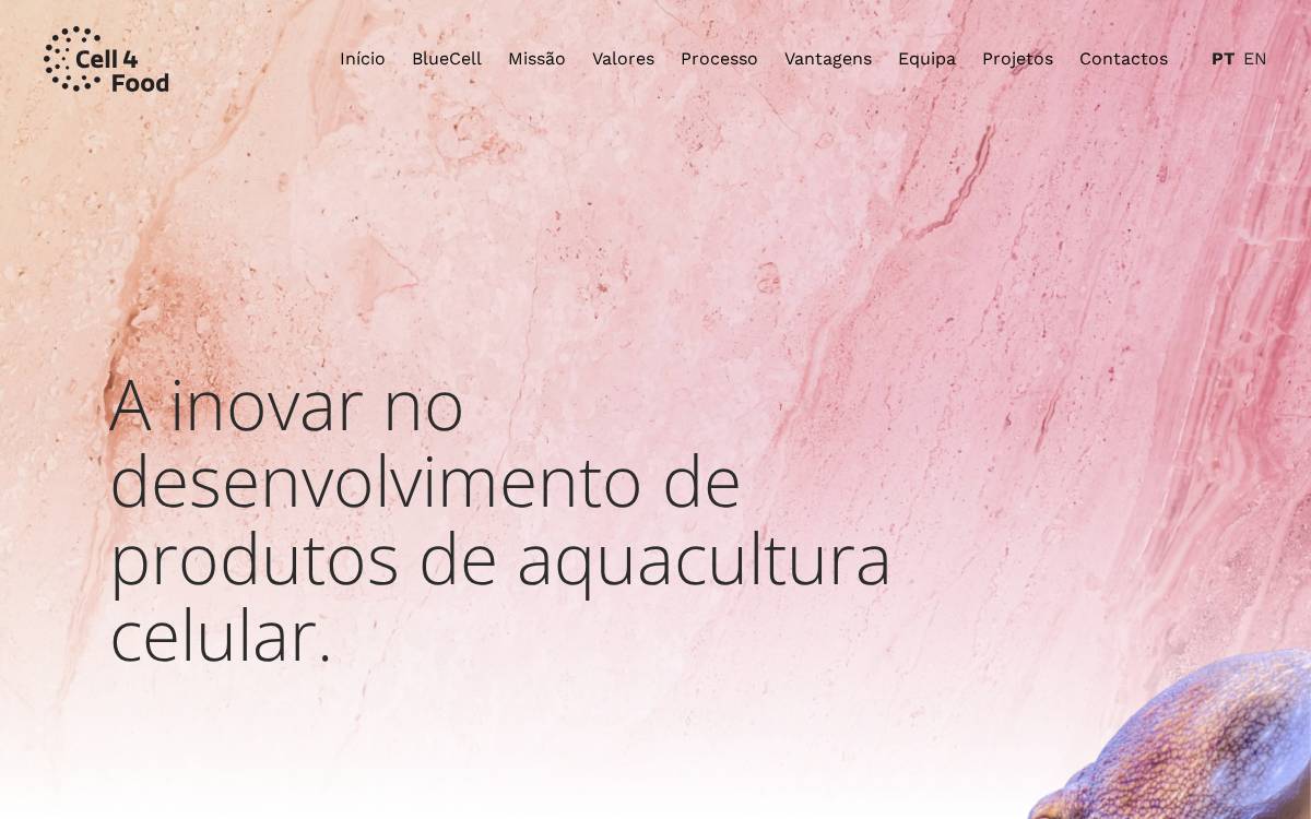 Cell4food website preview