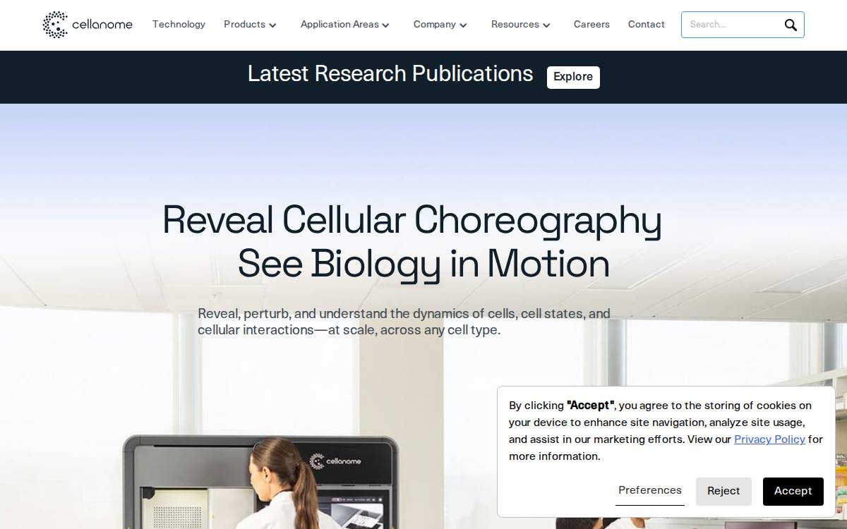 Cellanome website preview