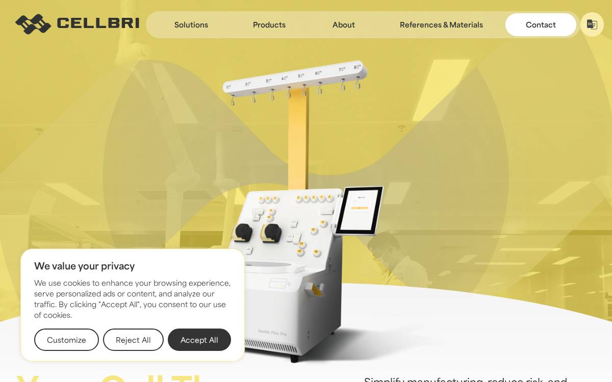 Cellbri website preview