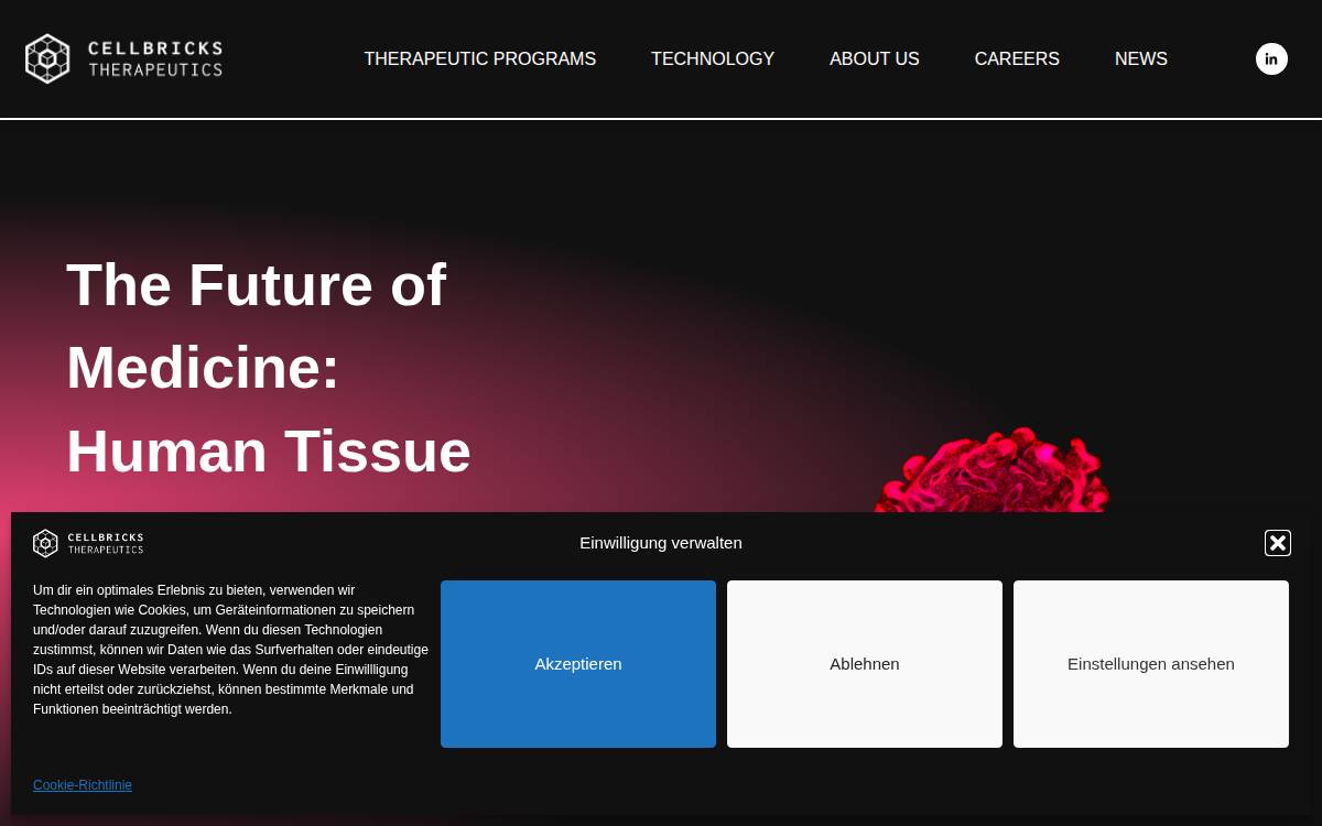Cellbricks website preview