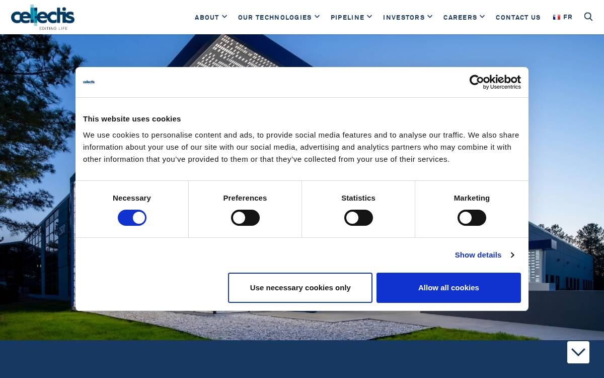 Cellectis website preview