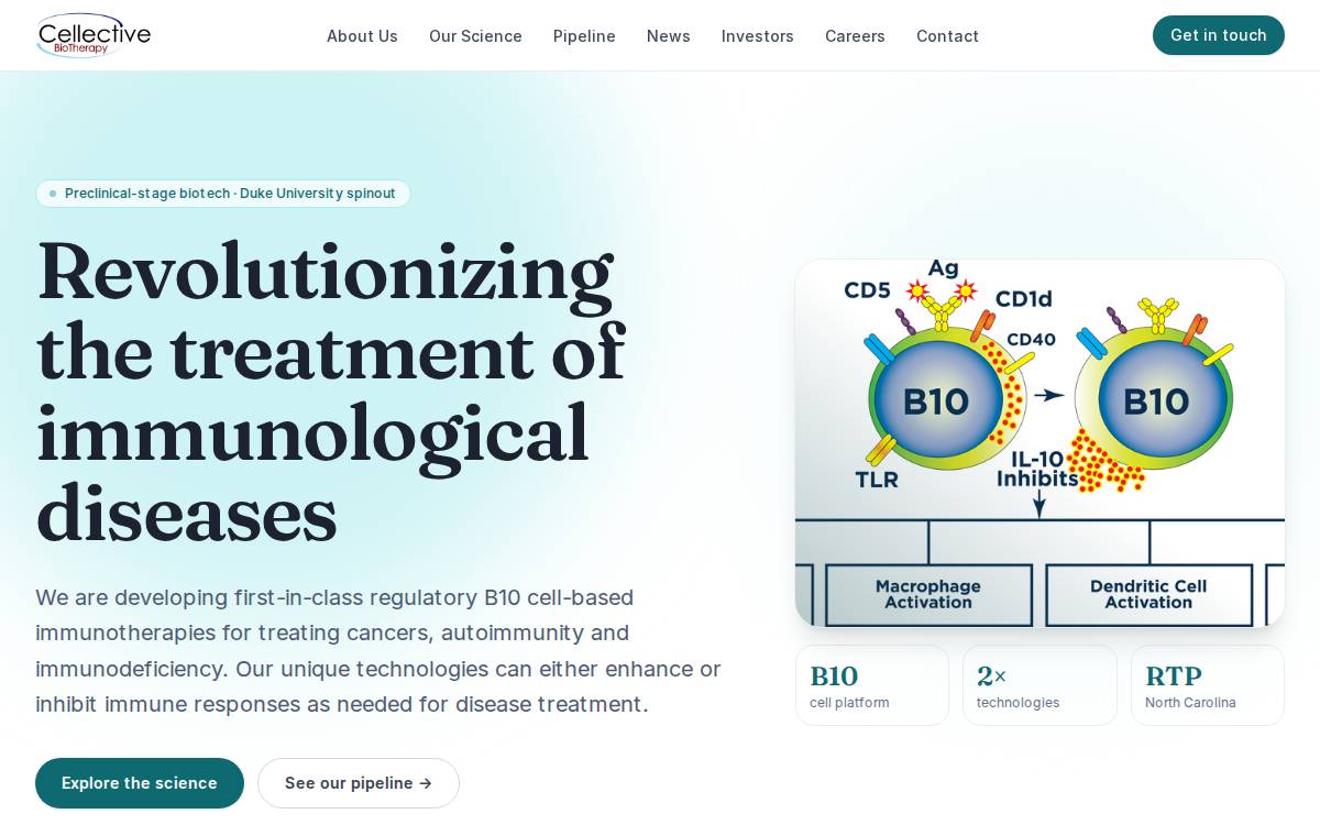 Cellective BioTherapy website preview