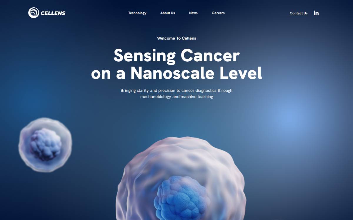 Cellens website preview