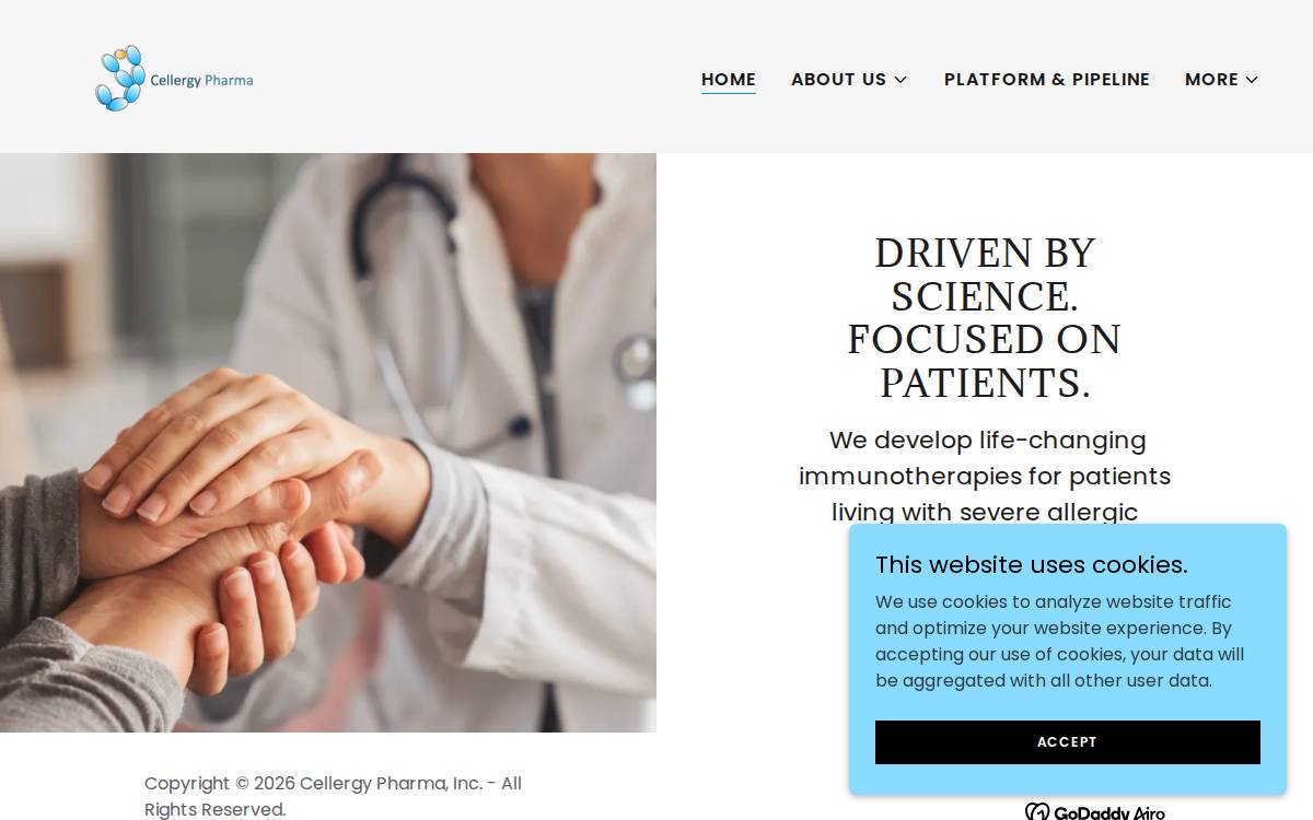 Cellergypharma website preview