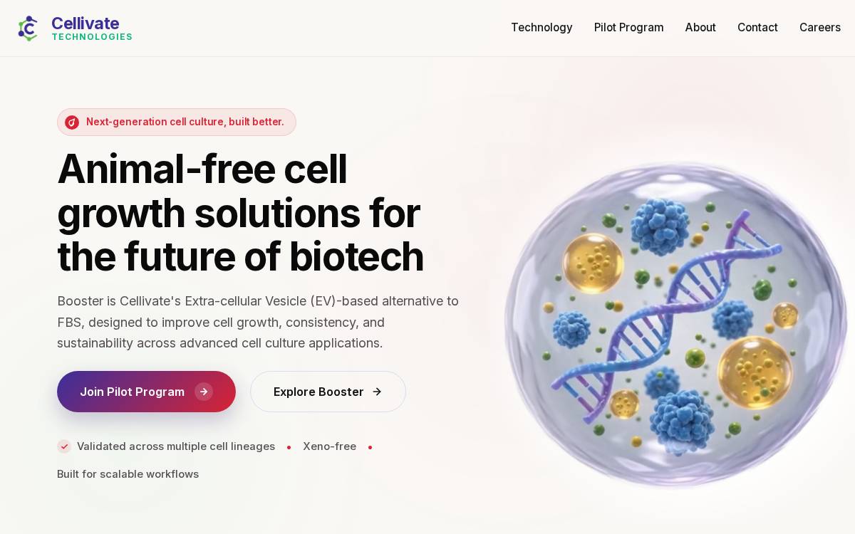 Cellivate website preview