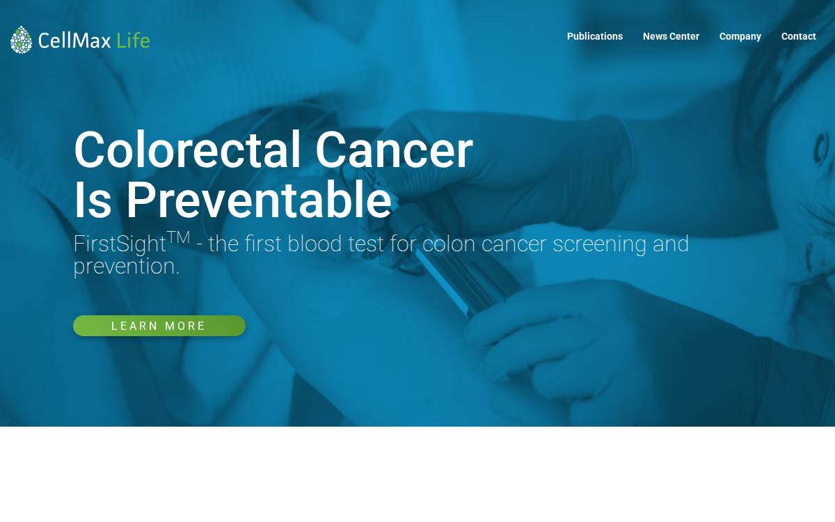 CellMax Life website preview