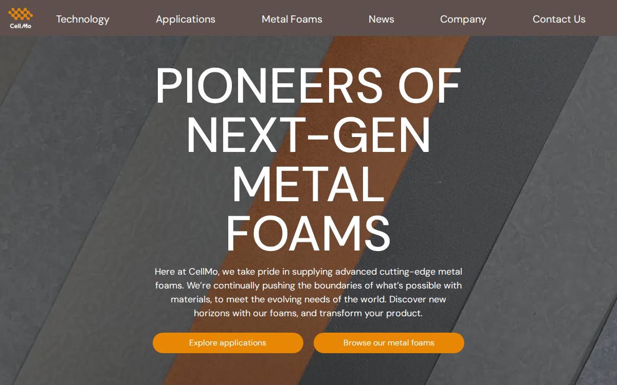 Cellmo Materials Innovation website preview