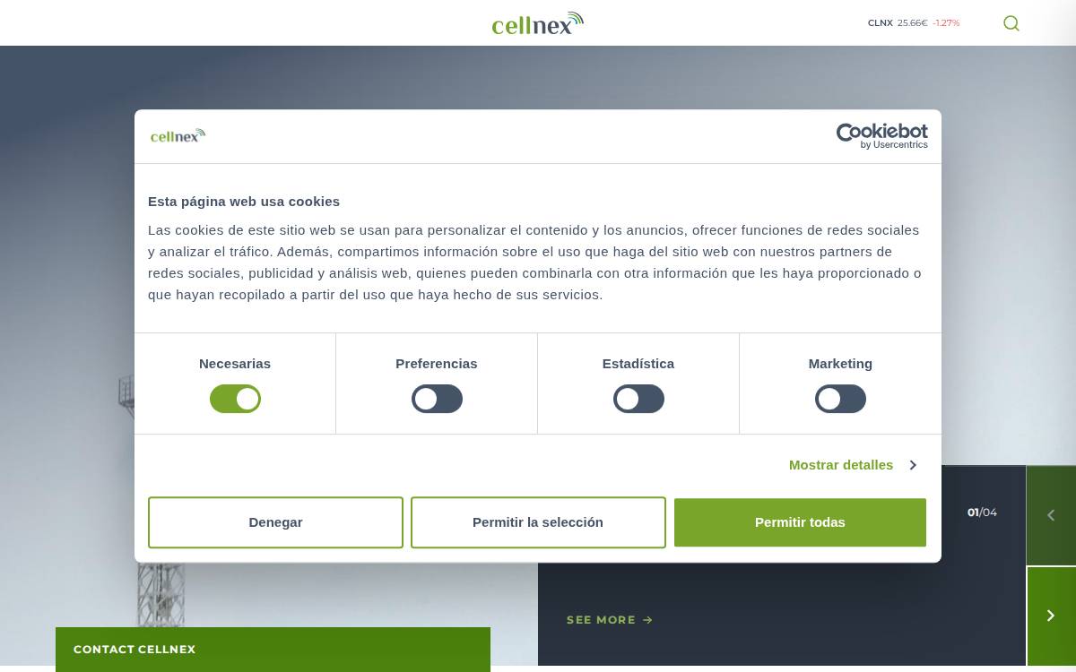 Cellnex website preview