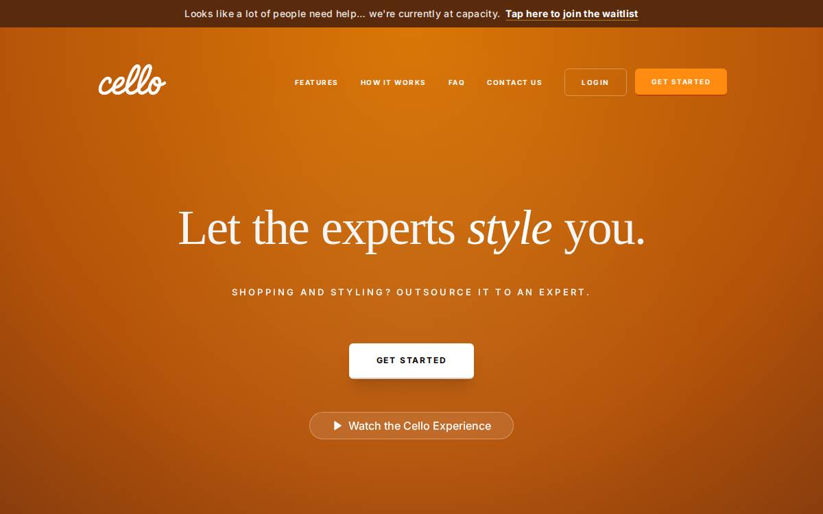 Cello website preview