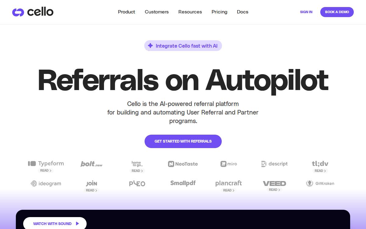 Cello website preview