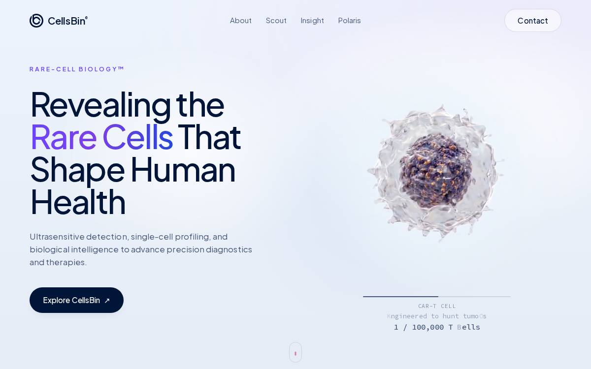 Cellsbin website preview