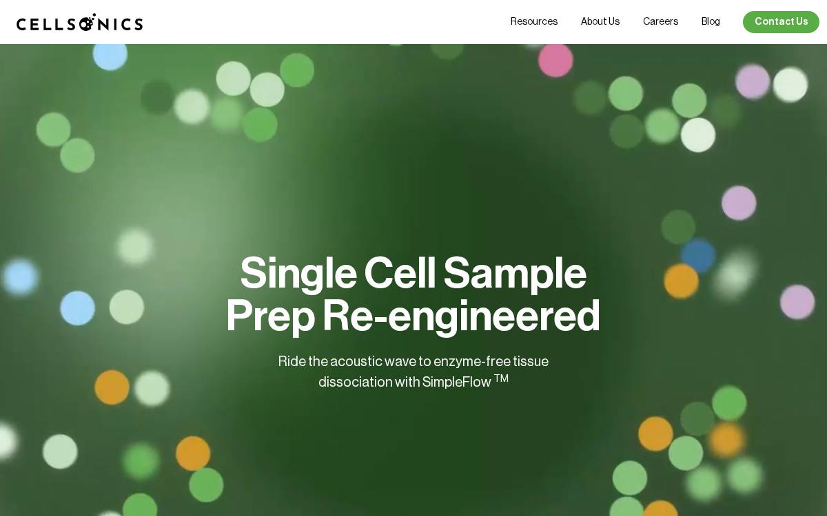 Cellsonics website preview