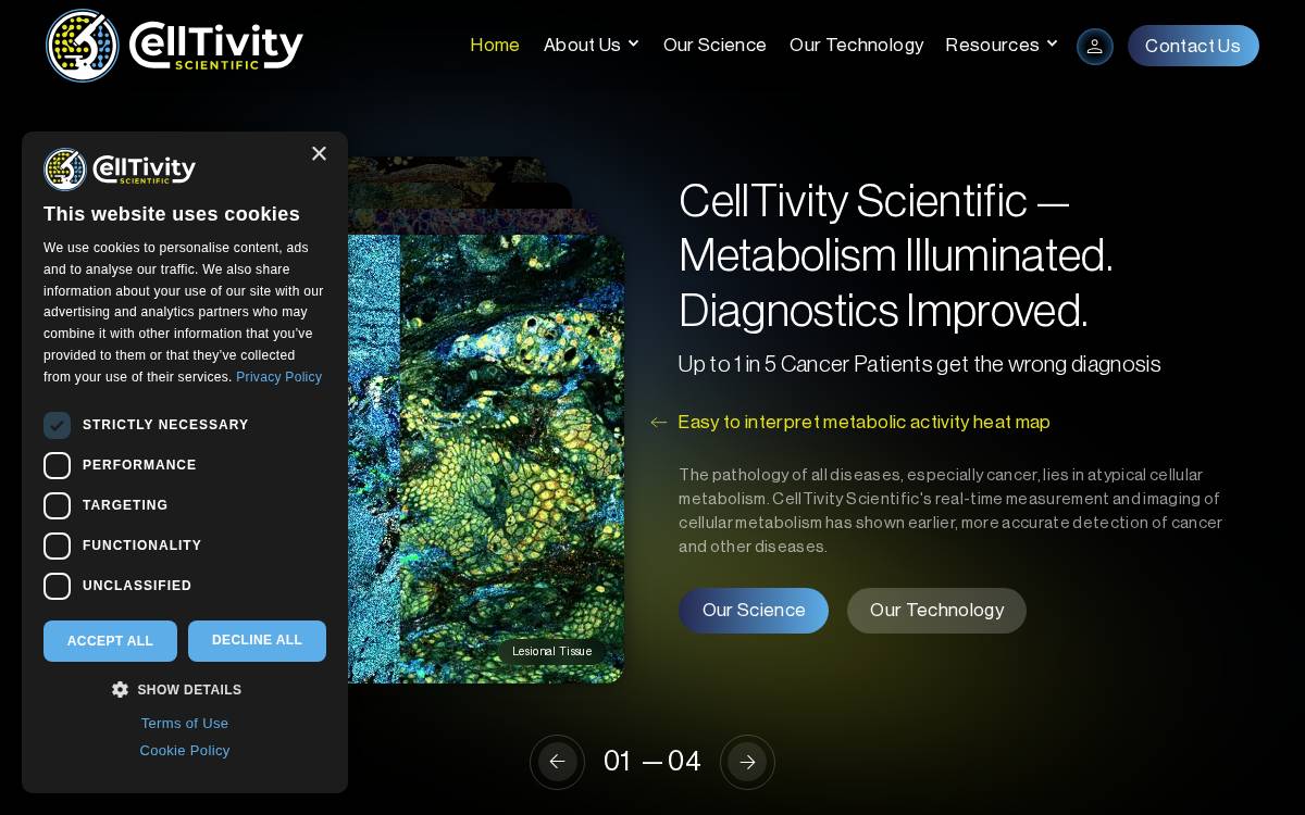 Celltivity website preview