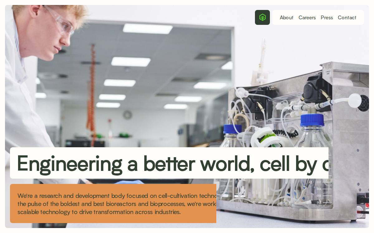 Cellular Agriculture website preview
