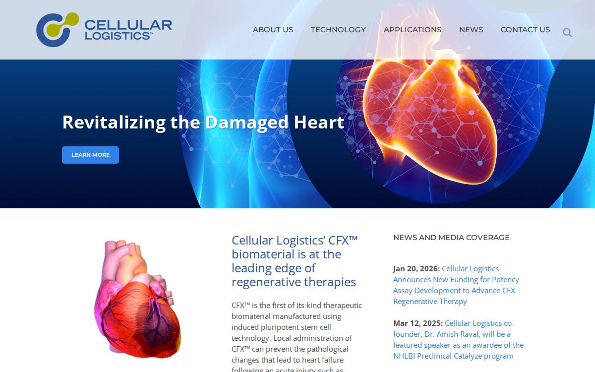 Cellular Logistics website preview