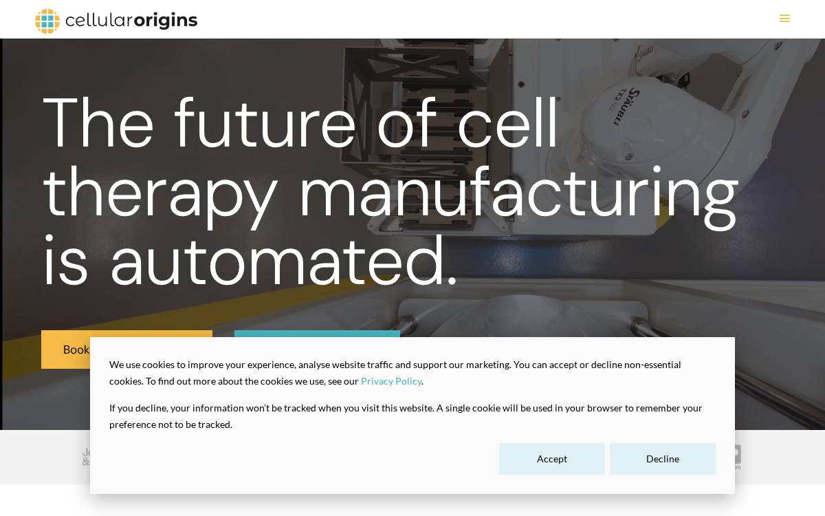 Cellular Origins website preview