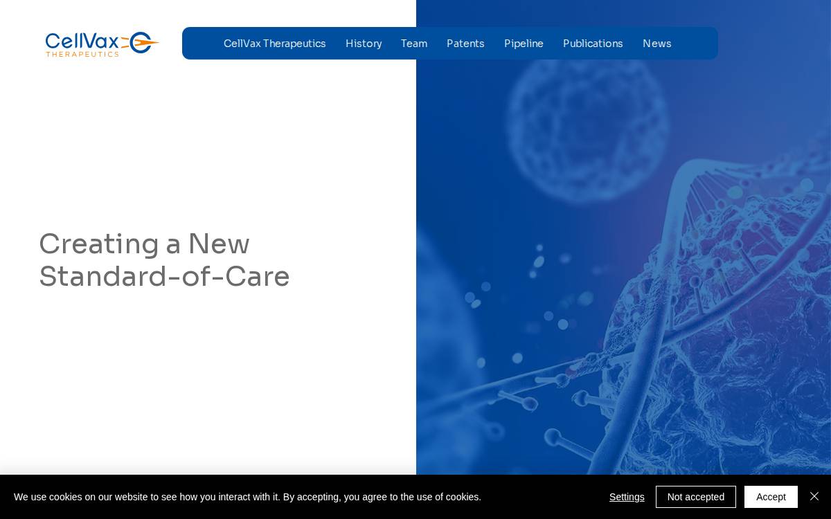 CellVax Therapeutics website preview