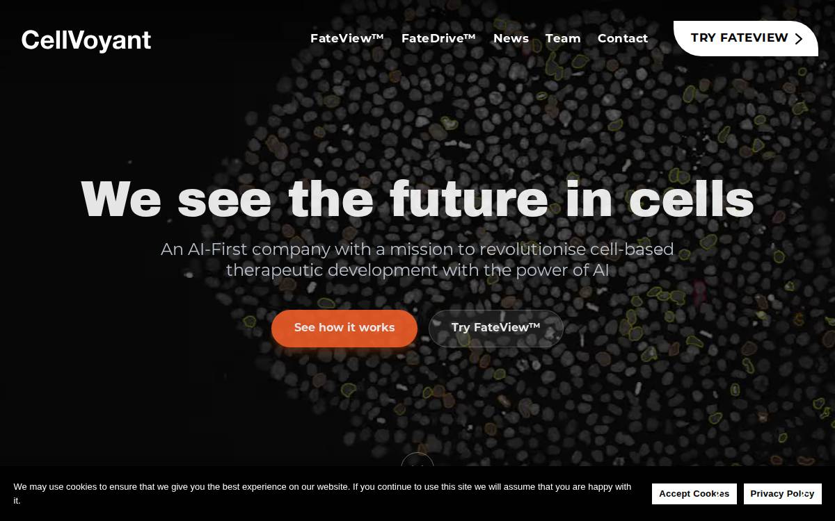 Cellvoyant website preview