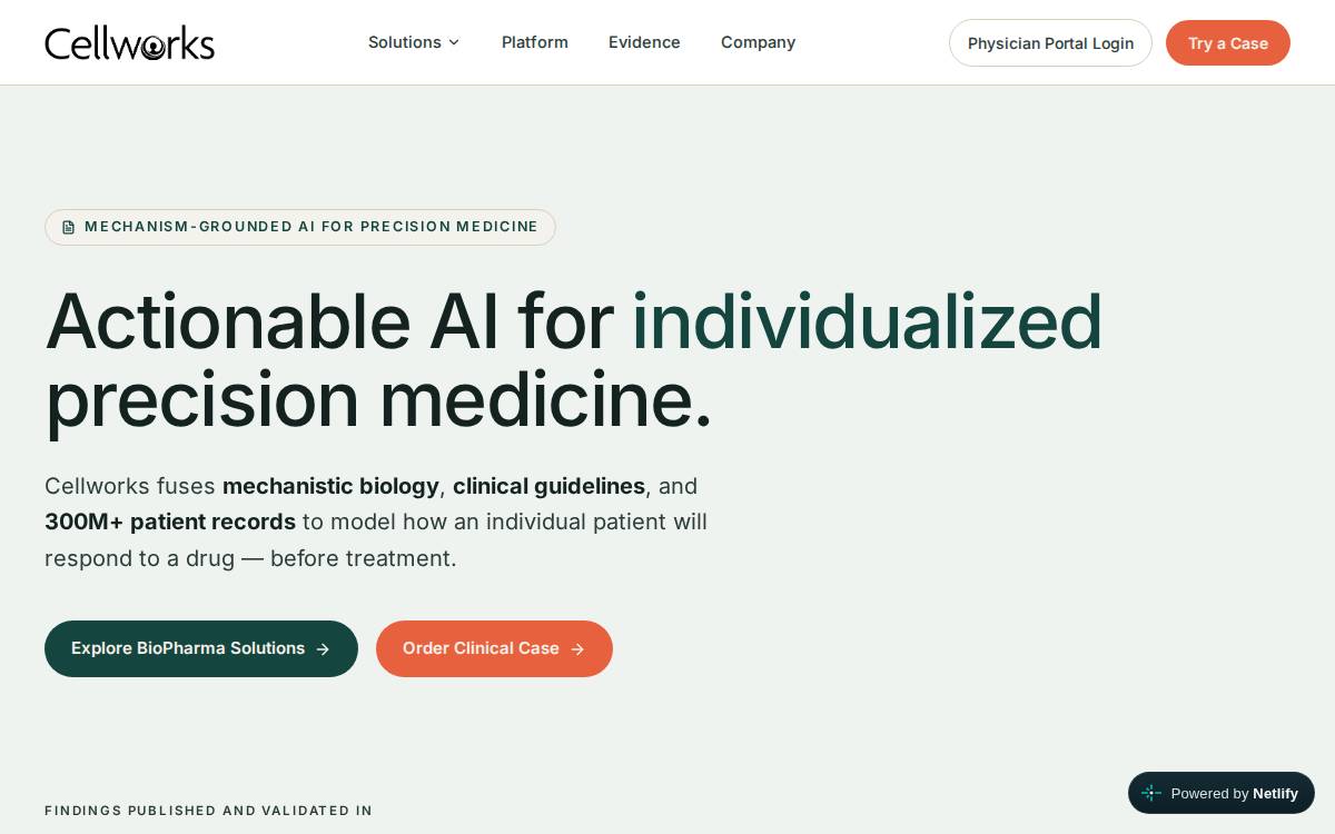 Cellworks website preview
