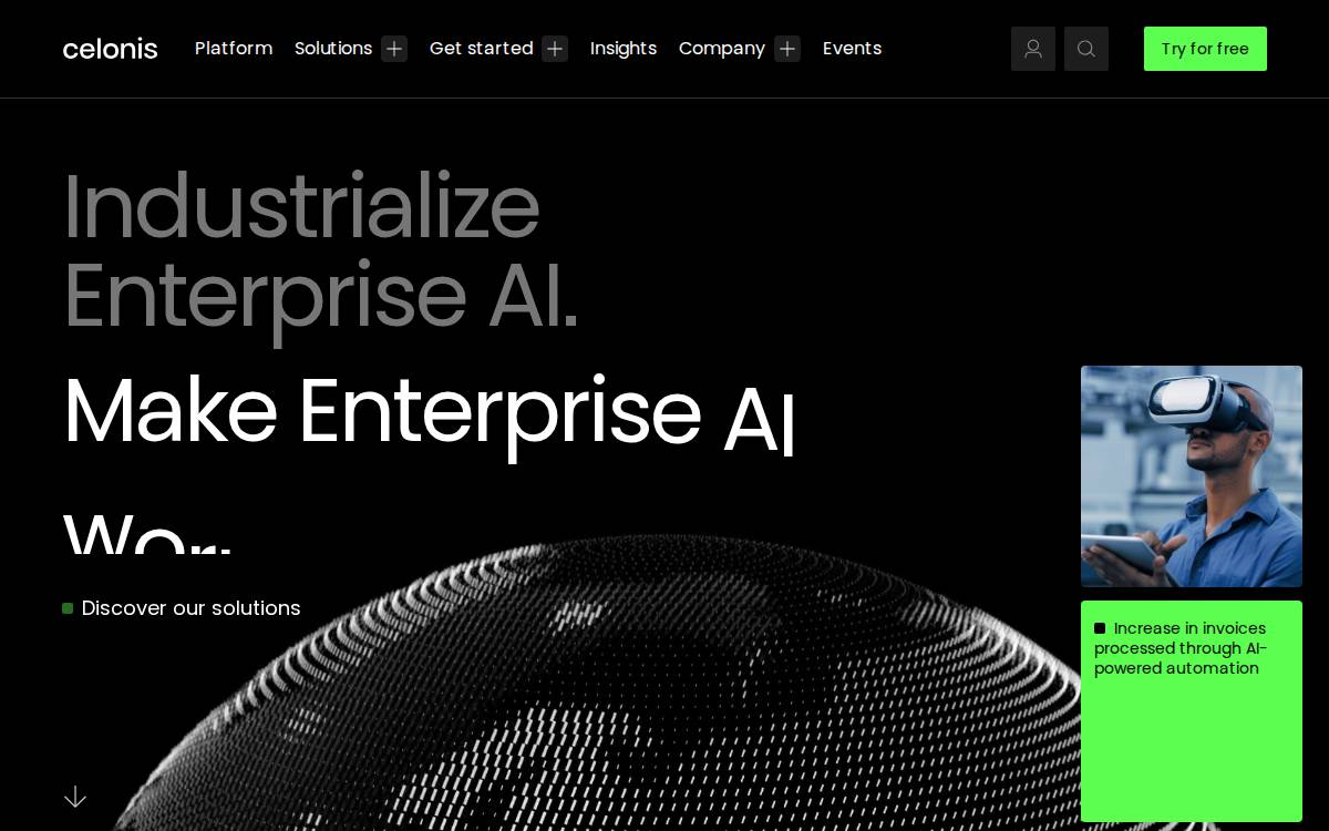 Celonis website preview