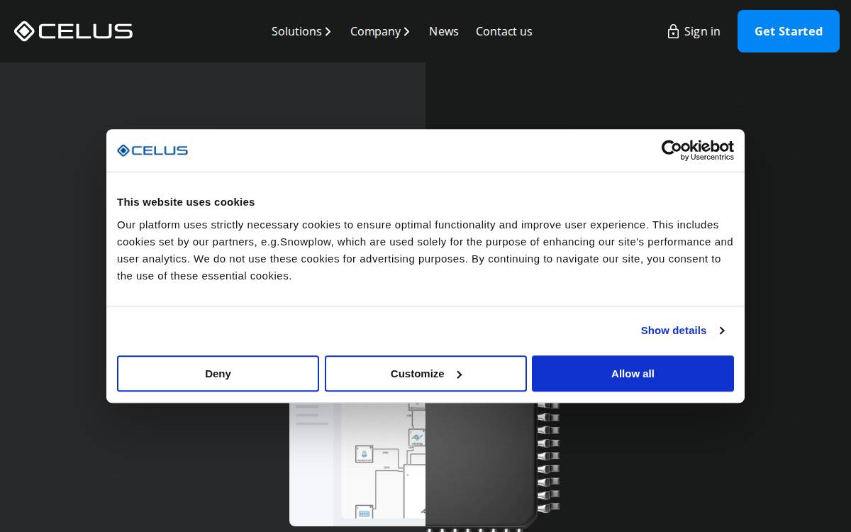 Celus website preview
