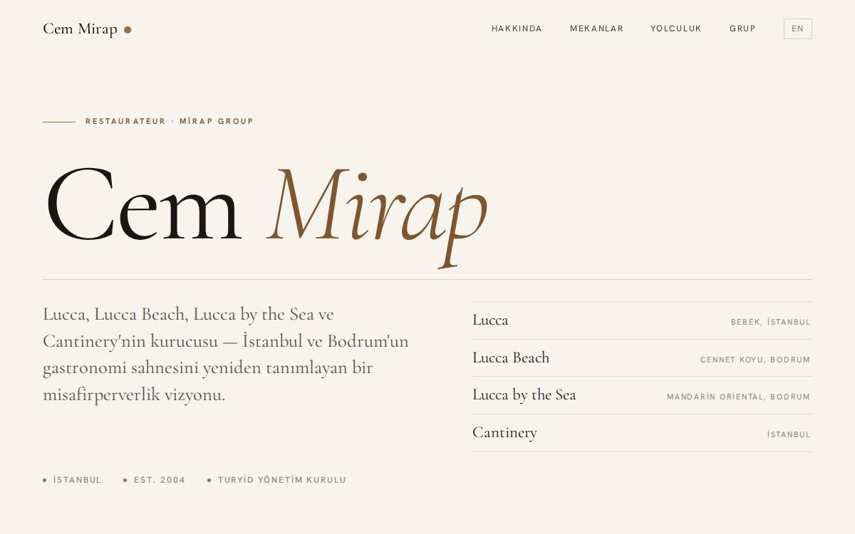 Cem Mirap website preview